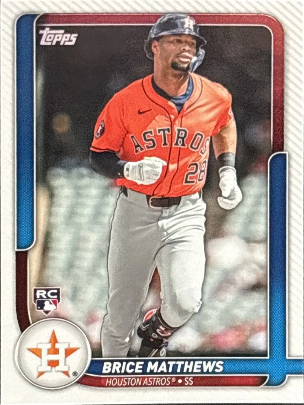 Topps Houston Astros Brice Matthews Rookie Card
